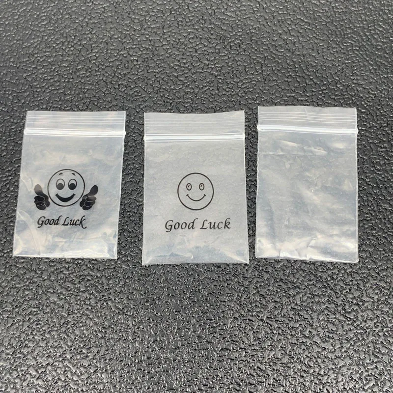 100pcs/pack 4*6cm 5/8mm Smile Pictures OPP Ziplock Bag ZIP Bag Plastic Sealed Bags Waterproof Jewelry Packing Display