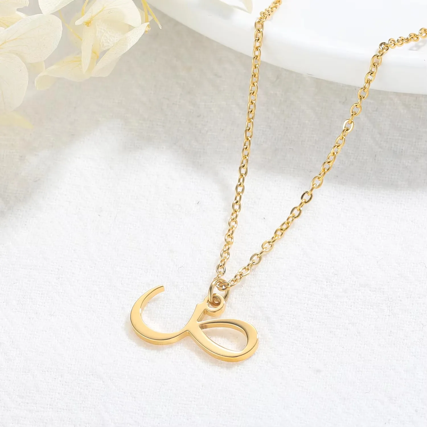 304L Personalized Name Necklace for Women Custom Arabic Nameplate Gold Pendant Stainless Steel Jewelry Collier AYATUL KURSI