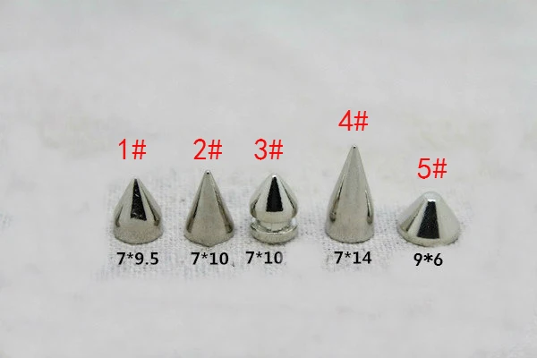 All Kinds of Silver Spikes Rivets For Leather Punk Studs and Spikes For Clothes Thorns Patch Tachas Para Ropa Remaches