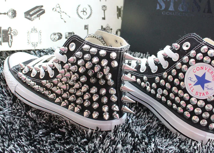 All Kinds of Silver Spikes Rivets For Leather Punk Studs and Spikes For Clothes Thorns Patch Tachas Para Ropa Remaches