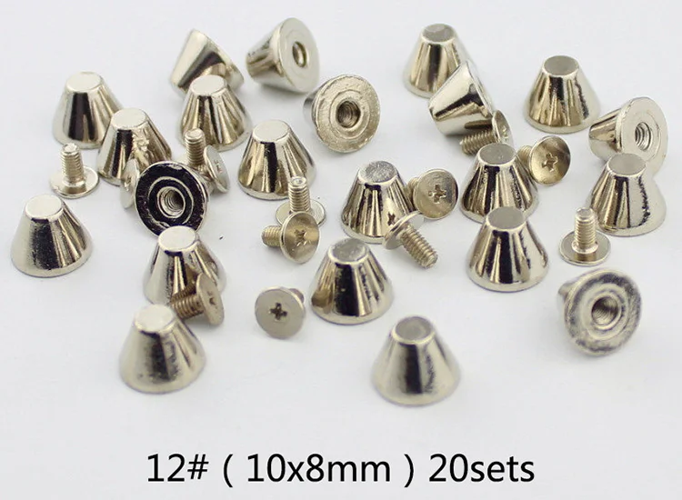 All Kinds of Silver Spikes Rivets For Leather Punk Studs and Spikes For Clothes Thorns Patch Tachas Para Ropa Remaches