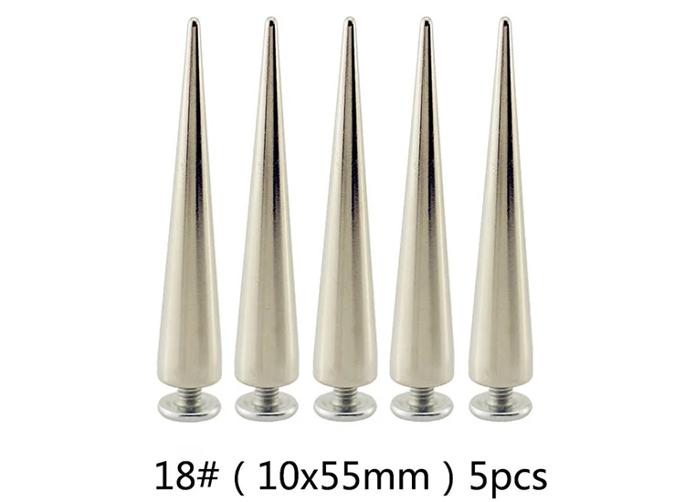 All Kinds of Silver Spikes Rivets For Leather Punk Studs and Spikes For Clothes Thorns Patch Tachas Para Ropa Remaches