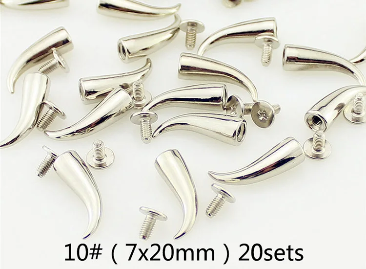 All Kinds of Silver Spikes Rivets For Leather Punk Studs and Spikes For Clothes Thorns Patch Tachas Para Ropa Remaches