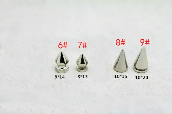 All Kinds of Silver Spikes Rivets For Leather Punk Studs and Spikes For Clothes Thorns Patch Tachas Para Ropa Remaches