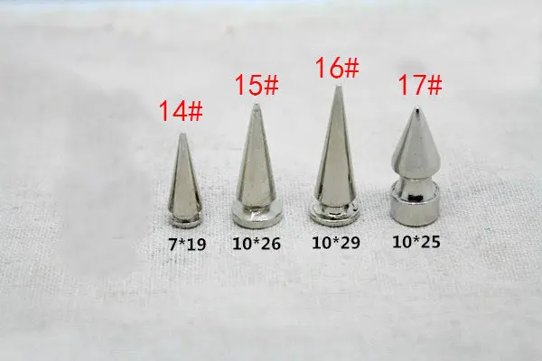 All Kinds of Silver Spikes Rivets For Leather Punk Studs and Spikes For Clothes Thorns Patch Tachas Para Ropa Remaches
