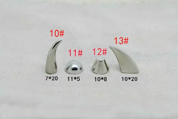 All Kinds of Silver Spikes Rivets For Leather Punk Studs and Spikes For Clothes Thorns Patch Tachas Para Ropa Remaches
