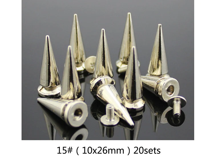 All Kinds of Silver Spikes Rivets For Leather Punk Studs and Spikes For Clothes Thorns Patch Tachas Para Ropa Remaches
