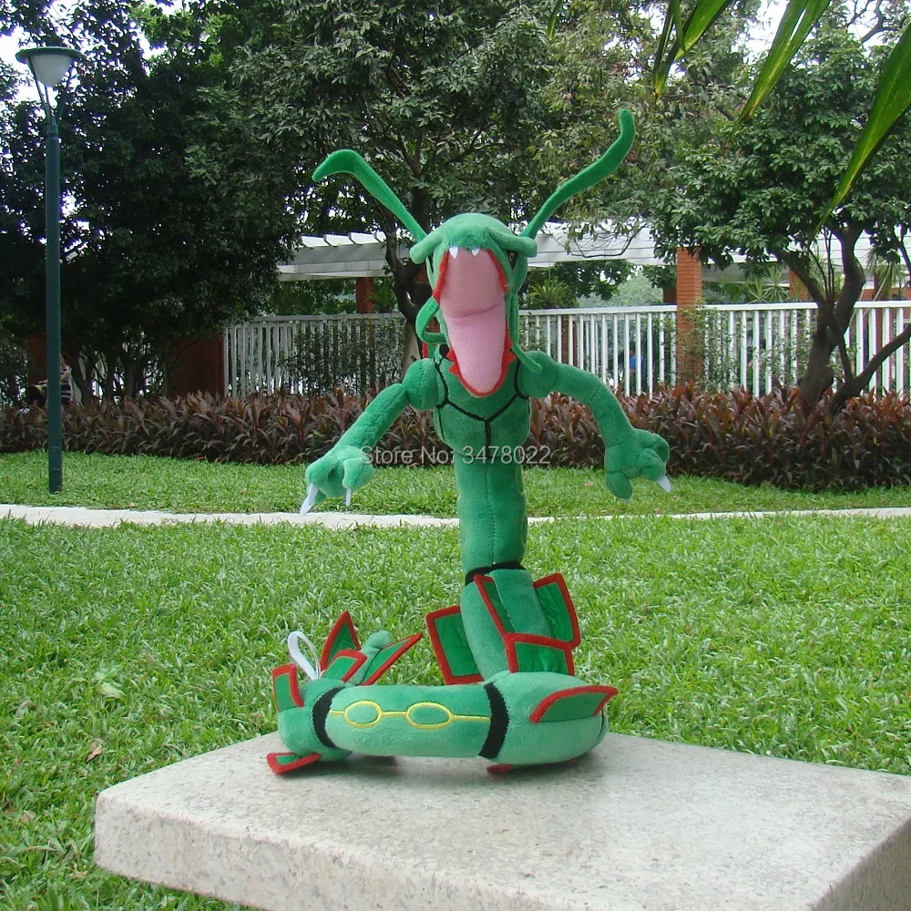 2 Styles Pokemon Dragon Plush Toy Mega Rayquaza 78CM Green And Shiny Black Soft Stuffed Animal Cartoon Figures Doll