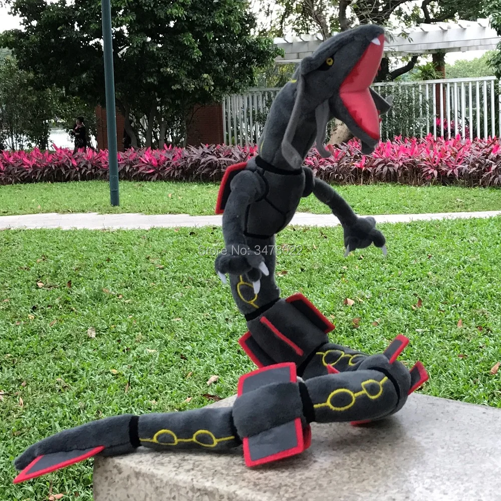 2 Styles Pokemon Dragon Plush Toy Mega Rayquaza 78CM Green And Shiny Black Soft Stuffed Animal Cartoon Figures Doll