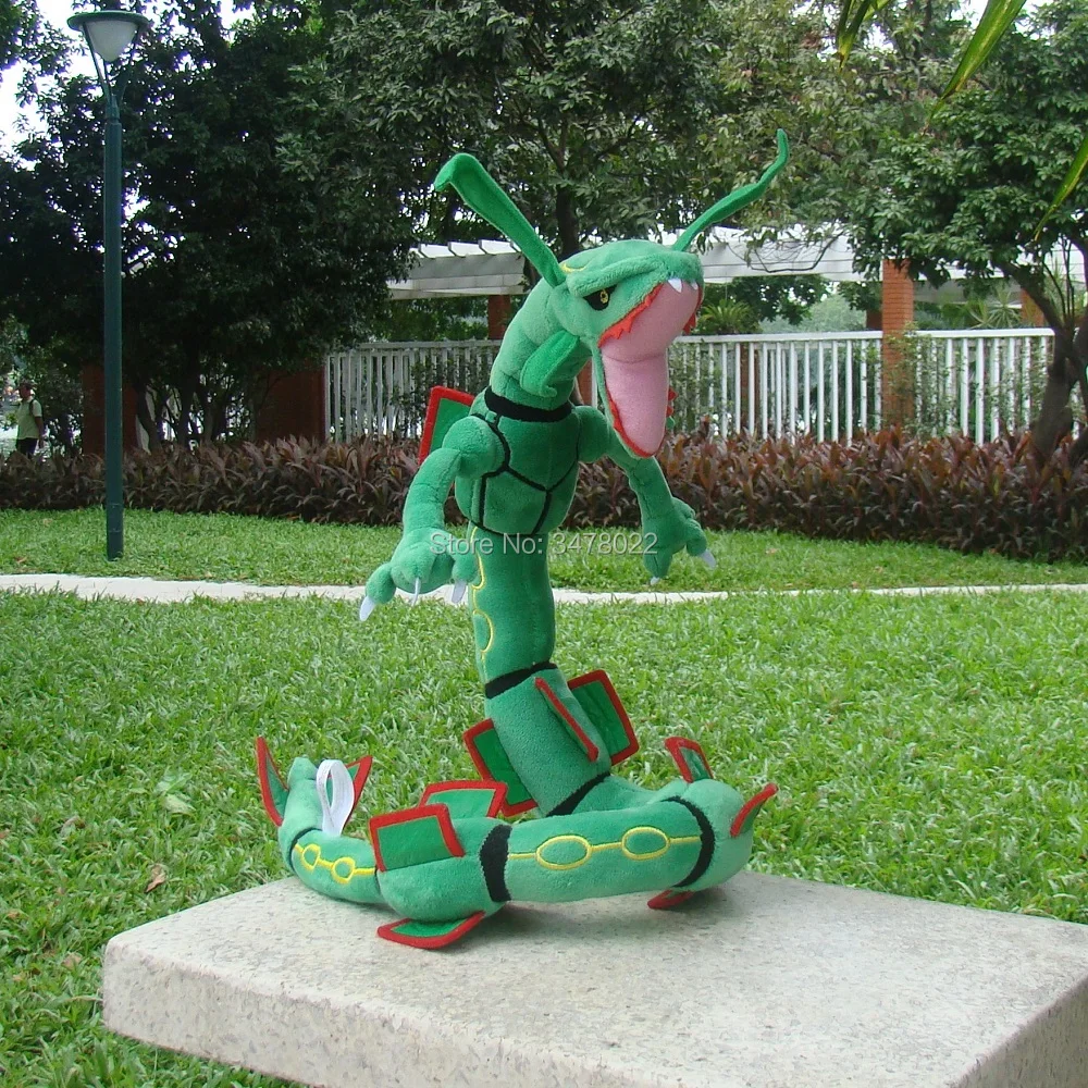 2 Styles Pokemon Dragon Plush Toy Mega Rayquaza 78CM Green And Shiny Black Soft Stuffed Animal Cartoon Figures Doll