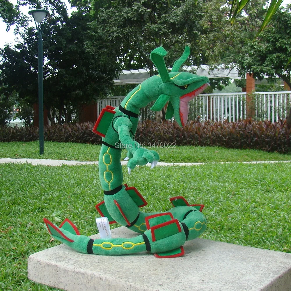 2 Styles Pokemon Dragon Plush Toy Mega Rayquaza 78CM Green And Shiny Black Soft Stuffed Animal Cartoon Figures Doll