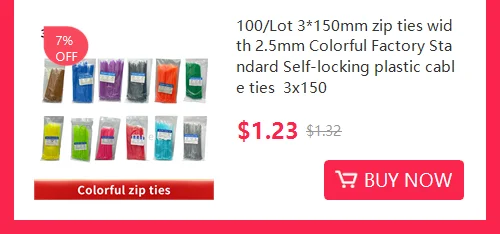 100/Lot 3*150mm Zip Ties Width 2.5mm Colorful Factory Standard Self-locking Plastic Cable Ties 3x150