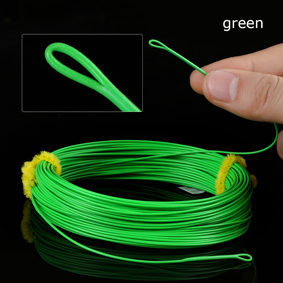 Goture GENERAL Fly Line 30M/100FT WF 3/4/5/6/7/8F Weight Forward Floating Fly Fishing Line with Welded Loops 7 Colors Optional
