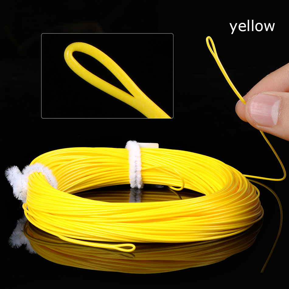 Goture GENERAL Fly Line 30M/100FT WF 3/4/5/6/7/8F Weight Forward Floating Fly Fishing Line with Welded Loops 7 Colors Optional