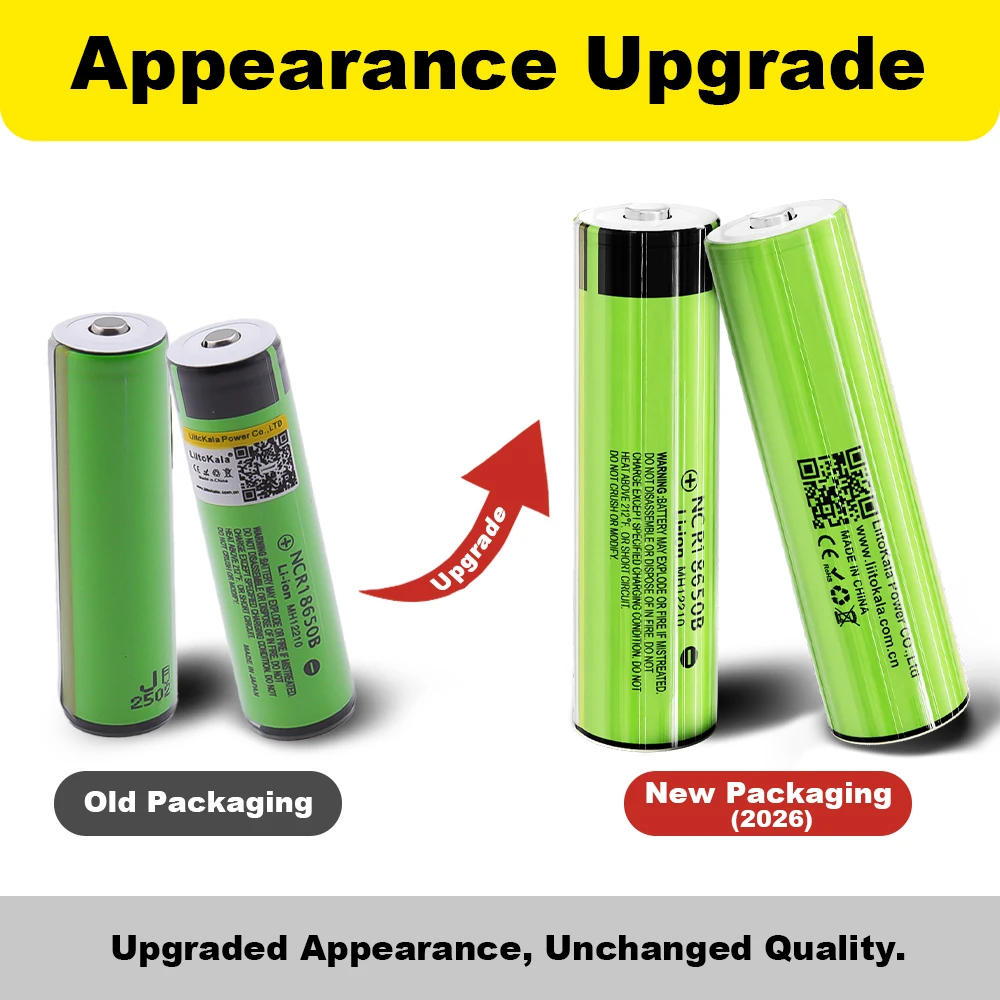 1-30pcs LiitoKala 34B-PCB NCR18650B 3.7v 18650 3500mah Lithium Rechargeable Battery Flashlight Batteries