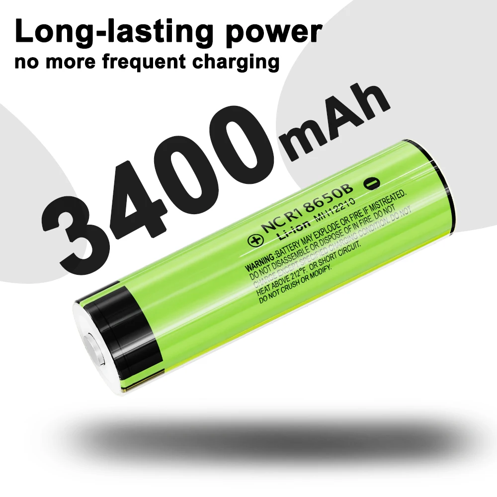1-30pcs LiitoKala 34B-PCB NCR18650B 3.7v 18650 3500mah Lithium Rechargeable Battery Flashlight Batteries
