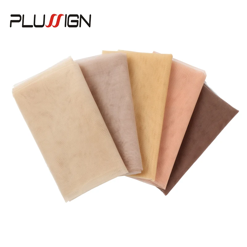 Plussign 1/4 Yard Hair Weaving Netting Top Swiss Lace Material Basement Foundation Toupee Frontal Closure Net For Making Wigs