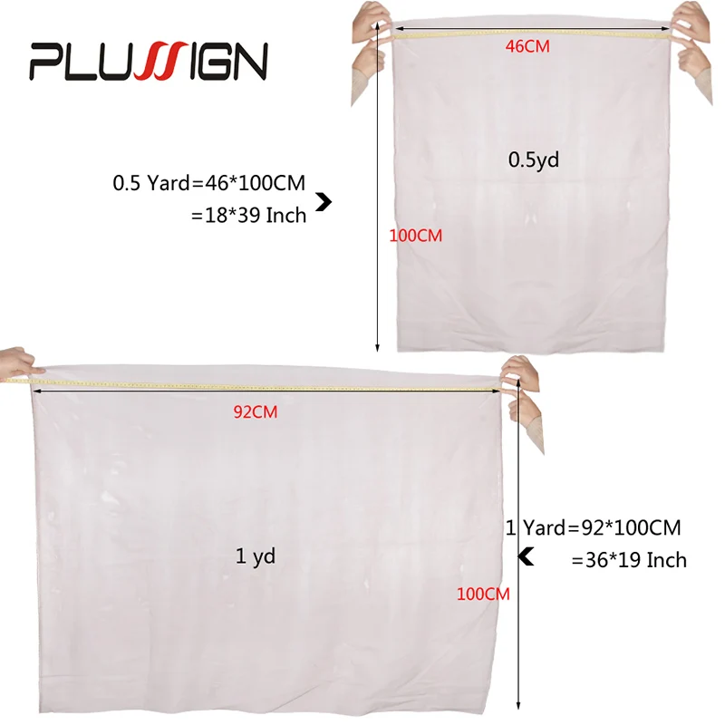 Plussign 1/4 Yard Hair Weaving Netting Top Swiss Lace Material Basement Foundation Toupee Frontal Closure Net For Making Wigs