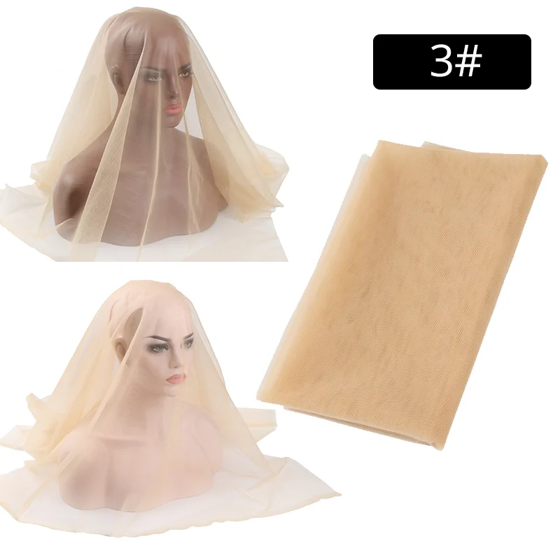 Plussign 1/4 Yard Hair Weaving Netting Top Swiss Lace Material Basement Foundation Toupee Frontal Closure Net For Making Wigs