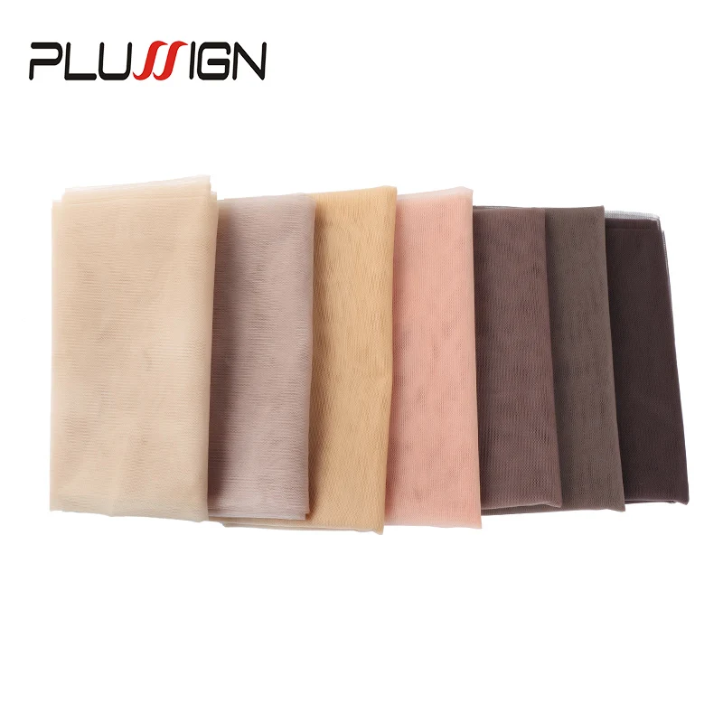 Plussign 1/4 Yard Hair Weaving Netting Top Swiss Lace Material Basement Foundation Toupee Frontal Closure Net For Making Wigs