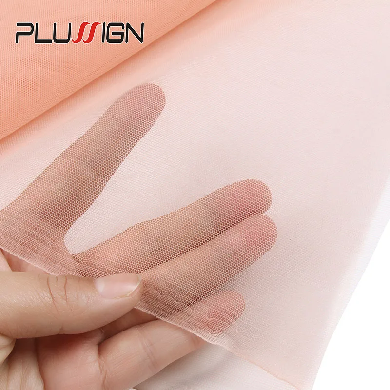 Plussign 1/4 Yard Hair Weaving Netting Top Swiss Lace Material Basement Foundation Toupee Frontal Closure Net For Making Wigs