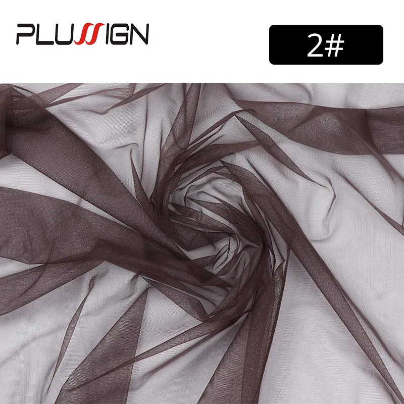 Plussign 1/4 Yard Hair Weaving Netting Top Swiss Lace Material Basement Foundation Toupee Frontal Closure Net For Making Wigs