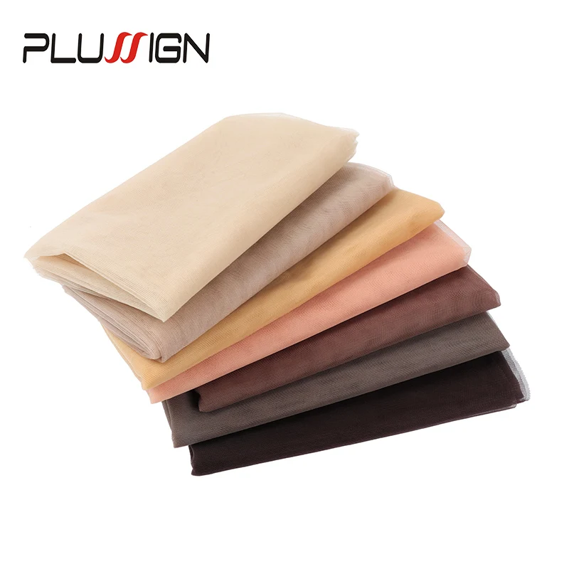 Plussign 1/4 Yard Hair Weaving Netting Top Swiss Lace Material Basement Foundation Toupee Frontal Closure Net For Making Wigs