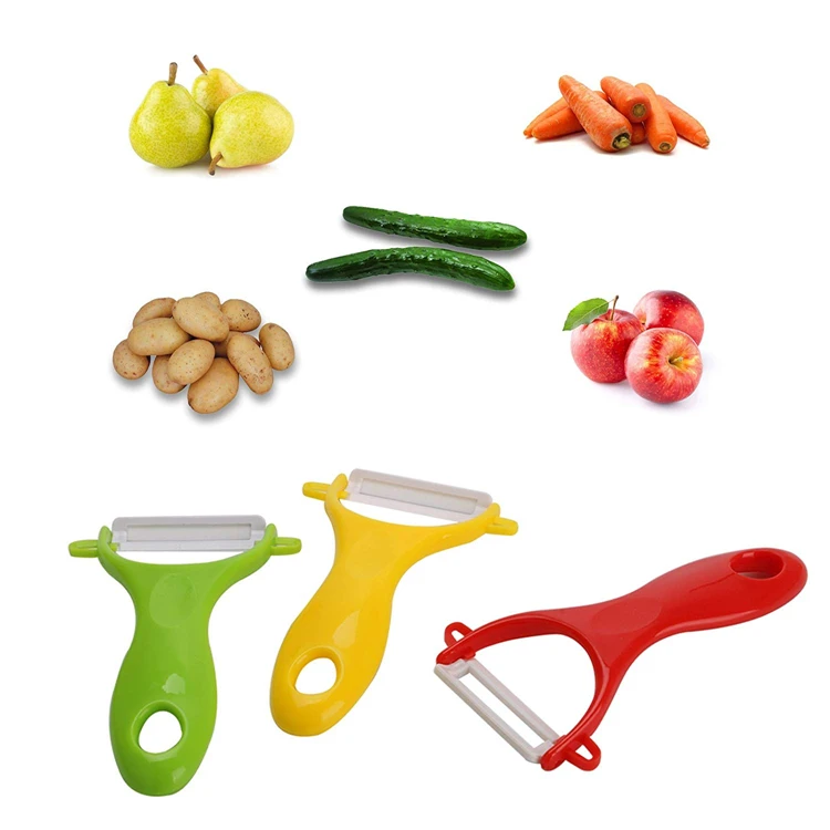LMETJMA Ceramic Peeler 4 Color Vegetable Fruit Peeler Kitchen Potato Carrot Cucumber Peeler Peeling Kitchen Gadgets KC0113