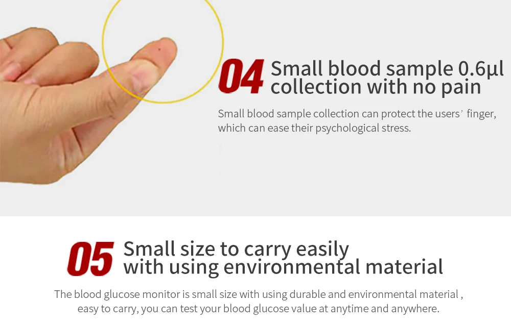 Sinocare GA-3 Glucometer Diabetes Blood Glucose Meter & Test Strips &Lancets Glm Medical Blood Sugar Meter Diabetes Tester