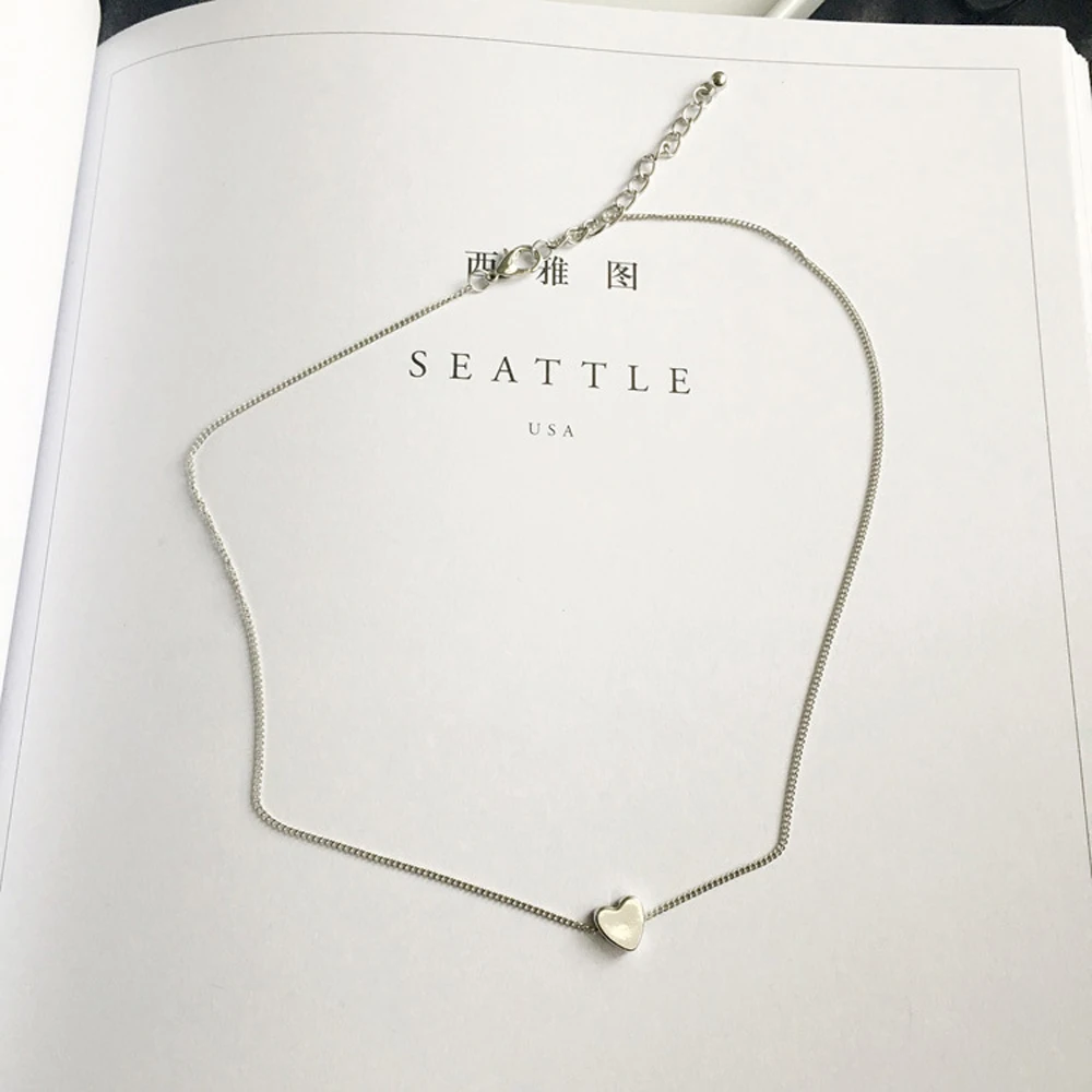 2024 New Women Chocker Gold/Silver Color Chain Star Heart Choker Necklace Jewelry Collana Kolye Bijoux Collares Mujer Collier
