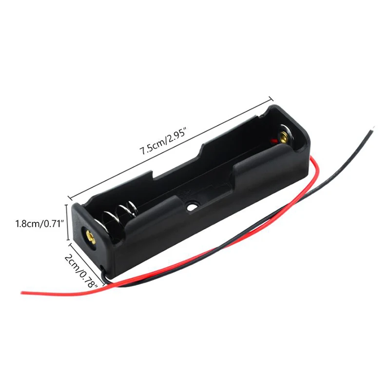 Hot Sell 18650 Power Bank Cases 1X 2X 3X 4X 18650 Battery Holder Storage Box Case 1 2 3 4 Slot Battery Container With Wire Lead