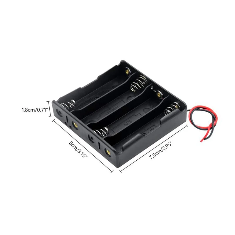 Hot Sell 18650 Power Bank Cases 1X 2X 3X 4X 18650 Battery Holder Storage Box Case 1 2 3 4 Slot Battery Container With Wire Lead