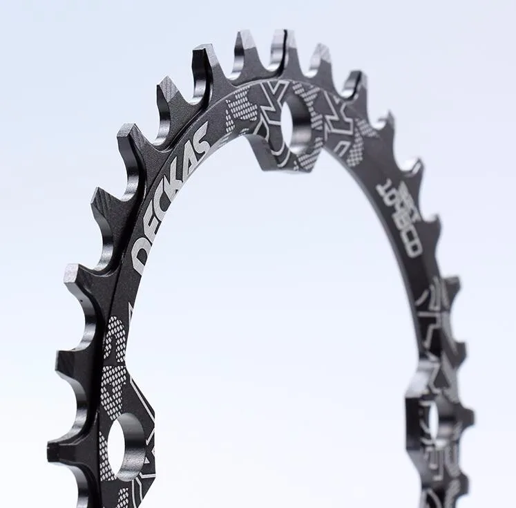 Deckas 104BCD Round Narrow Wide Chainring MTB Mountain Bike Bicycle 104BCD 32T 34T 36T 38T Crankset Tooth Plate Parts 104 BCD