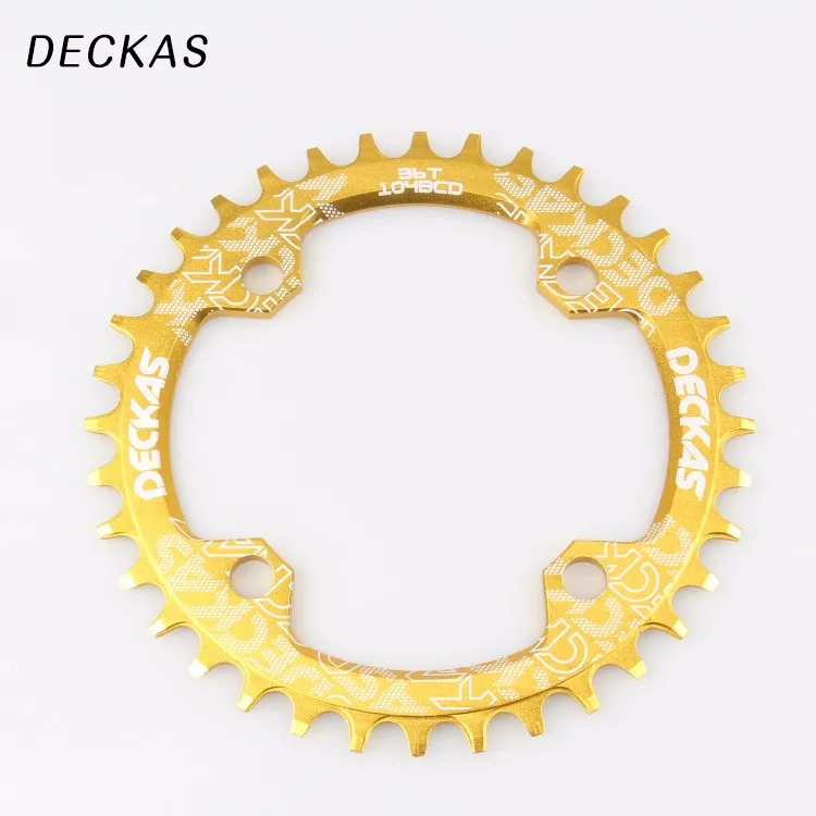 Deckas 104BCD Round Narrow Wide Chainring MTB Mountain Bike Bicycle 104BCD 32T 34T 36T 38T Crankset Tooth Plate Parts 104 BCD