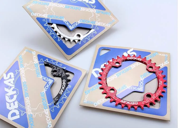 Deckas 104BCD Round Narrow Wide Chainring MTB Mountain Bike Bicycle 104BCD 32T 34T 36T 38T Crankset Tooth Plate Parts 104 BCD