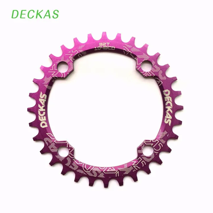 Deckas 104BCD Round Narrow Wide Chainring MTB Mountain Bike Bicycle 104BCD 32T 34T 36T 38T Crankset Tooth Plate Parts 104 BCD