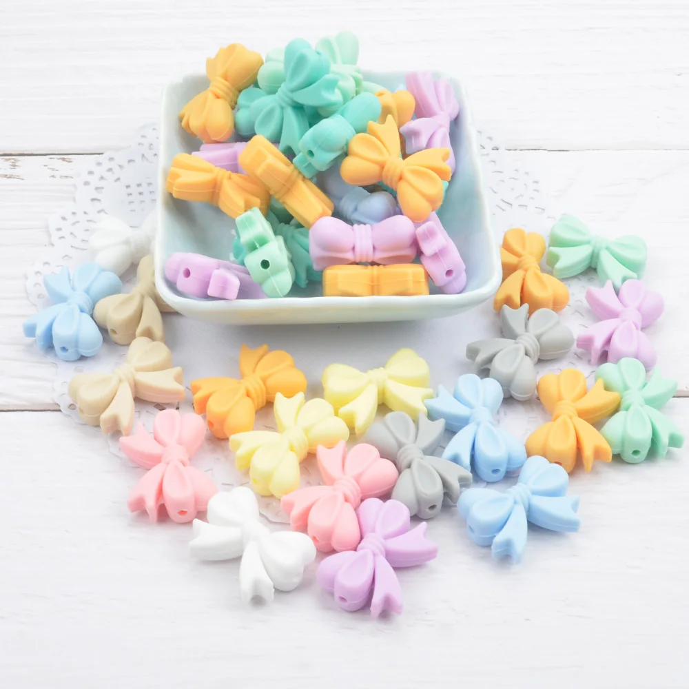 LOFCA 10pcs/lot Silicone Crown Beads BPA Free Silicon Teething Beads Baby Chew Teething Necklace DIY Pacifier Clips Accessory