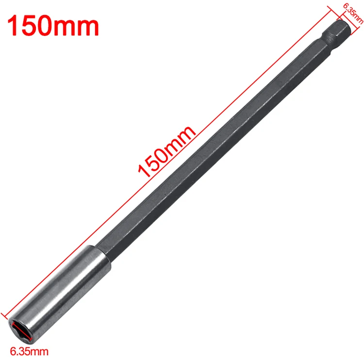 1/4 Hex Shank Quick Release Electric Drill Magnetic Screwdriver Bit Holder 60mm 75mm 100mm 150mm