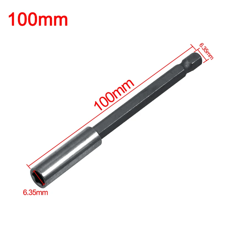 1/4 Hex Shank Quick Release Electric Drill Magnetic Screwdriver Bit Holder 60mm 75mm 100mm 150mm
