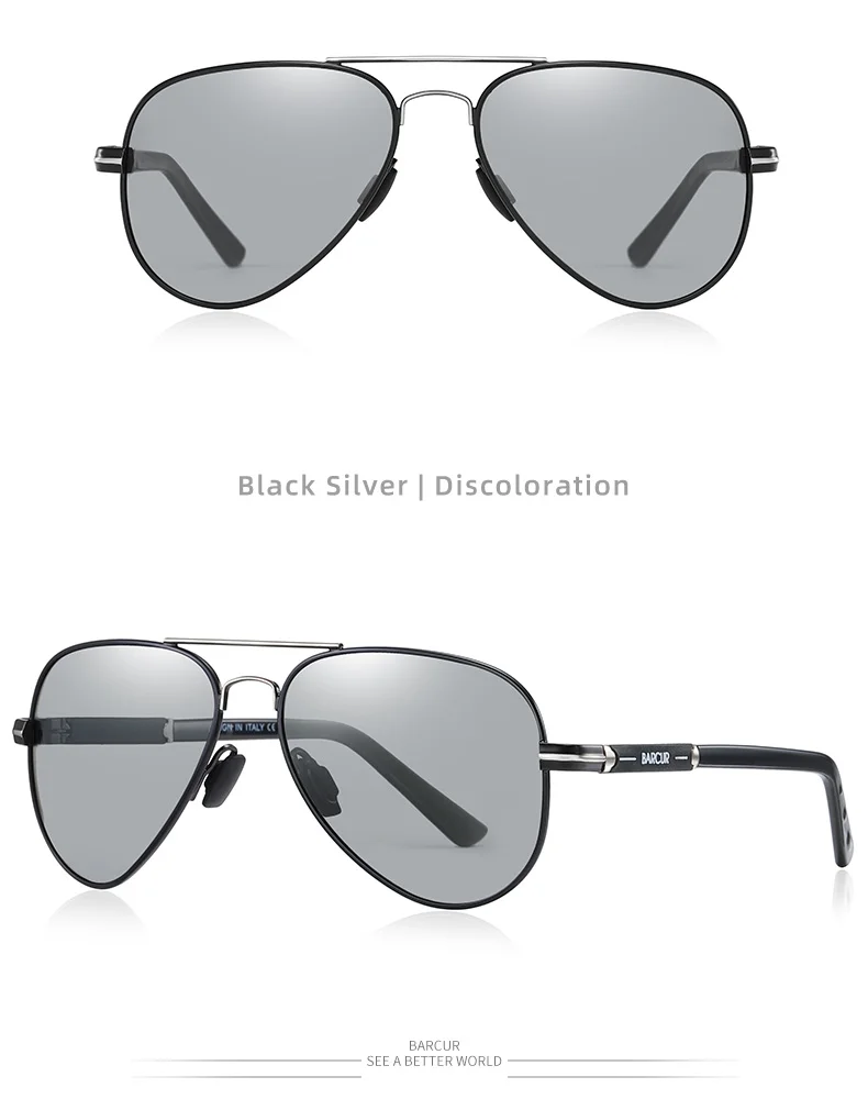 BARCUR Polarized Mens Sunglasses Pilot Sun Glasses for Men accessories Driving Fishing Hiking Eyewear Oculos Gafas De Sol
