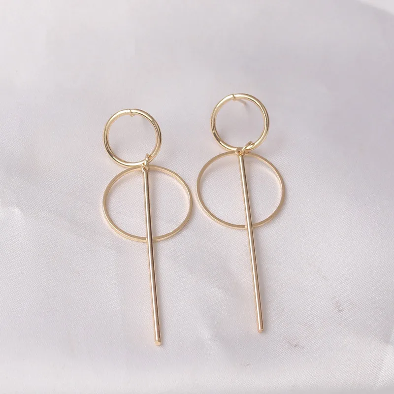 Exaggerated Hollow Geometric Pendants Drop Earrings for Women Big Personality Simple Dangle Earring Long boucle d'oreille