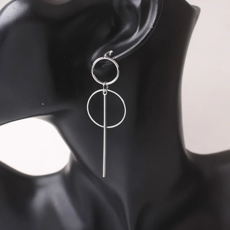 Exaggerated Hollow Geometric Pendants Drop Earrings for Women Big Personality Simple Dangle Earring Long boucle d'oreille