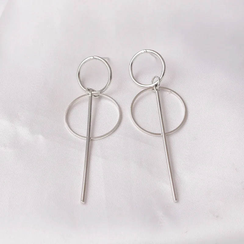 Exaggerated Hollow Geometric Pendants Drop Earrings for Women Big Personality Simple Dangle Earring Long boucle d'oreille