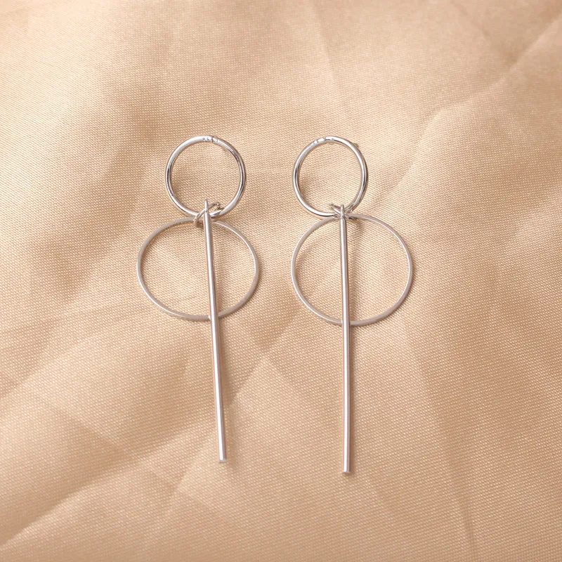 Exaggerated Hollow Geometric Pendants Drop Earrings for Women Big Personality Simple Dangle Earring Long boucle d'oreille