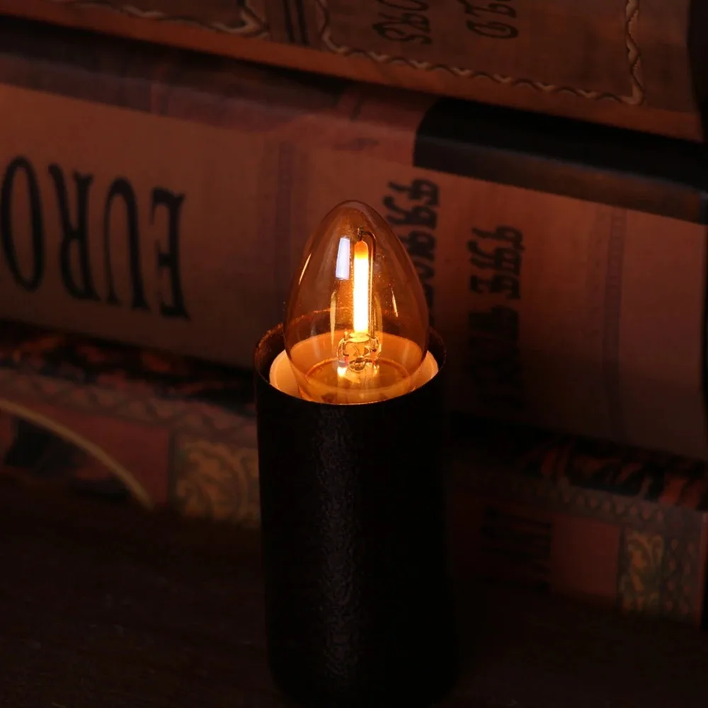 GANRILAND LED Candle Bulbs E12 E14 Dimmable C7 T22G 1W Decorative Light 110V US 220V EU Warm White Ampoule Lamp for Decor