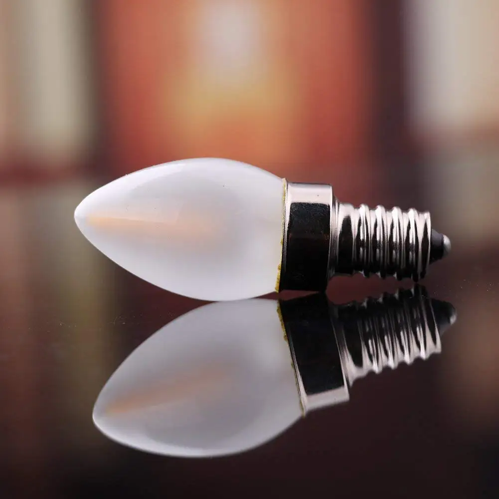 GANRILAND LED Candle Bulbs E12 E14 Dimmable C7 T22G 1W Decorative Light 110V US 220V EU Warm White Ampoule Lamp for Decor