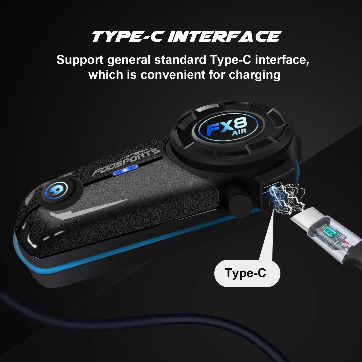 Fodsports Motorcycle Intercom FX8 Air Helmet Bluetooth Headset for 4 Riders Interphone FM Radio Commutator Moto Intercomunicador