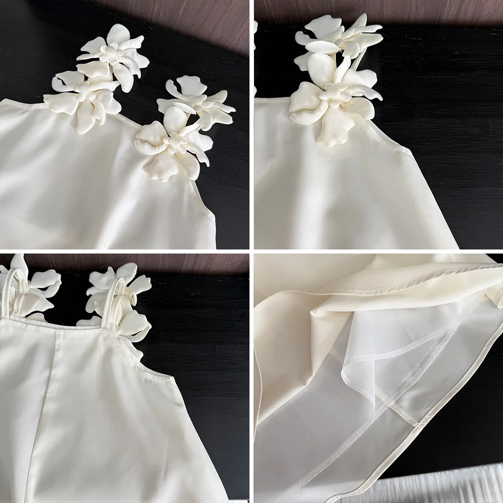 Bear Leader Cut-out Design Girl's Dress 2026 Summer Little Girl Fashion Sling White Holiday Medium Length Vest Dress Girls Dress