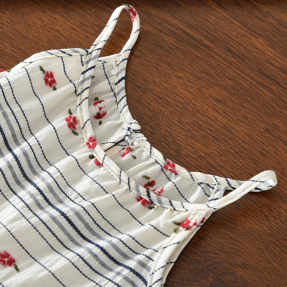 Bear Leader Cut-out Design Girl's Dress 2026 Summer Little Girl Fashion Sling White Holiday Medium Length Vest Dress Girls Dress