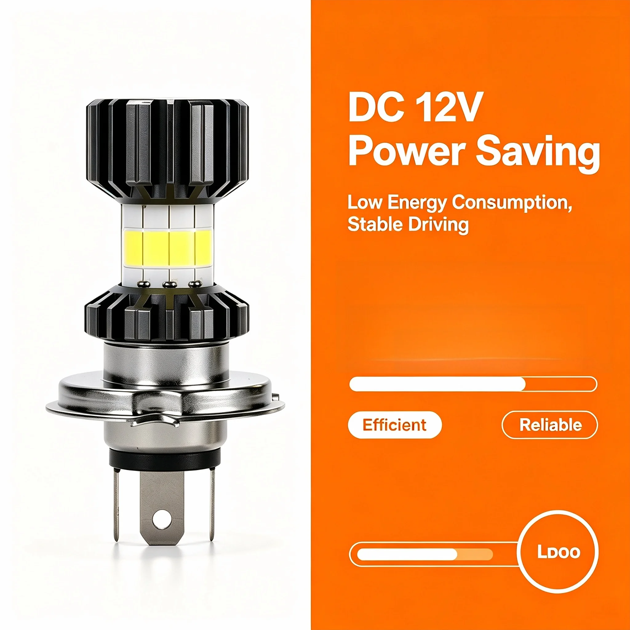 H4 LED Moto H6 BA20D 69000LMLED Motorcycle Headlight Bulbs 8 Sides COB White 6000K Hi Lo Lamp Scooter Accessories Fog Lights 12V